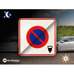 Panneau stationnement entrée d'une zone à stationnement payant B6B4 | Panneau B6 stationnement WP Signalisation
