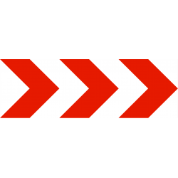 Balisage temporaire position d'une déviation ou d'un rétrécissement temporaire de chaussée K8-3