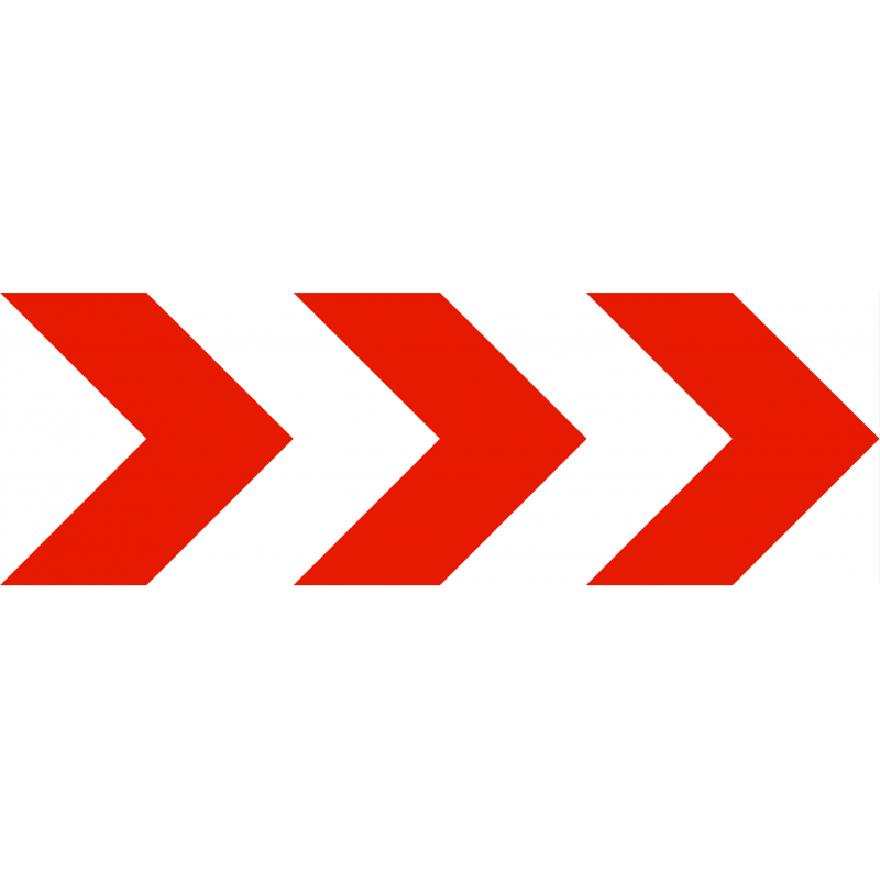 Balisage temporaire position d'une déviation ou d'un rétrécissement temporaire de chaussée K8-3