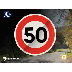 Panneau de signalisation B14 50km en ville et campagne I Panneau vitesse par WP Signalisation | Made in France