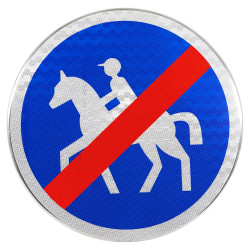 Panneau d'obligation fin de chemin obligatoire pour cavaliers B42 l WP Signalisation