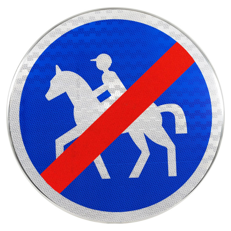 Panneau d'obligation fin de chemin obligatoire pour cavaliers B42 l WP Signalisation