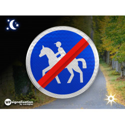 Panneau d'obligation fin de chemin obligatoire pour cavaliers B42 l WP Signalisation