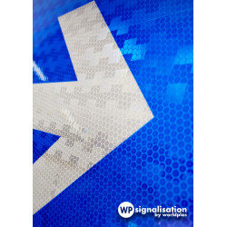 Panneau d'obligation directions tout droit ou à droite B21D1 l WP Signalisation