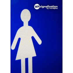 Panneau d'obligation chemin obligatoire pour piétons et réservée aux piétons B22B l WP Signalisation