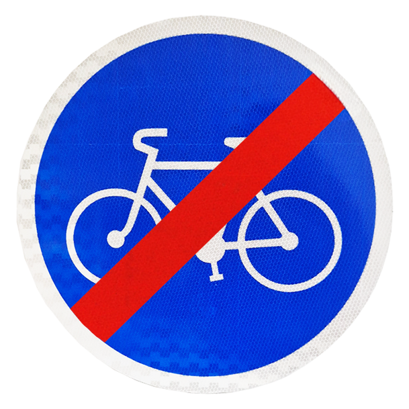 Panneau d'obligation fin de piste ou bande obligatoire pour cycle l Panneau B40 l WP Signalisation