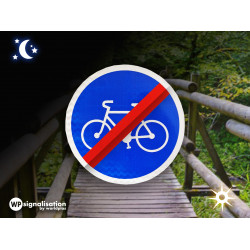 Panneau d'obligation fin de piste ou bande obligatoire pour cycle l Panneau B40 l WP Signalisation