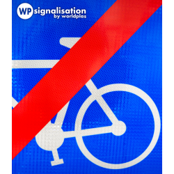 Panneau d'obligation fin de piste ou bande obligatoire pour cycle l Panneau B40 l WP Signalisation