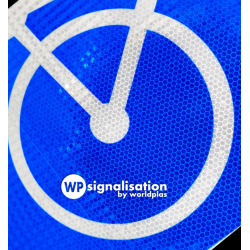 Panneau indication piste/bande cyclable réservée aux cycles à deux ou trois roues C113 l WP Signalisation