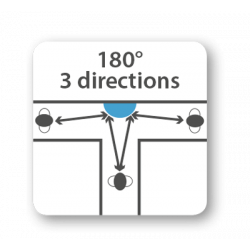Miroir hémisphérique 1/4 de sphère pour mur ou plafond l WP Signalisation