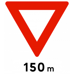 Panneau cédez le passage à l'intersection AB3b