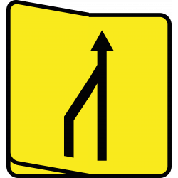 Paneau voierie temporaire réduction nombre des voies KD10-V