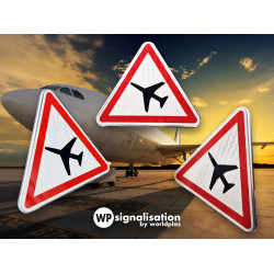 Panneau de danger traversée d'une aire de danger aérien A23 | WP Signalisation