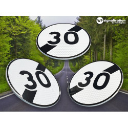Face avant du panneau B33 - Panneau fin de limitation de vitesse I WP Signalisation