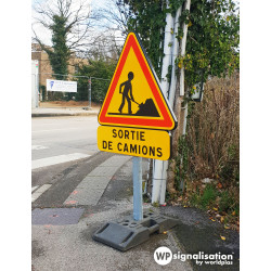 Panneau de danger temporaire AK5 I Travaux et chantiers à signaler | WP Signalisation