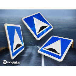 Panneau indication C27 surélévation de la chaussée | Panneau de signalisation dos d'âne I WP Signalisation
