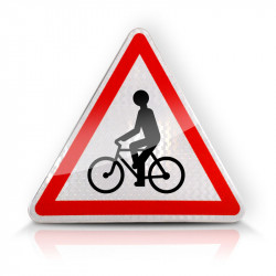 Panneau de danger débouché de cyclistes A21 l WP Signalisation