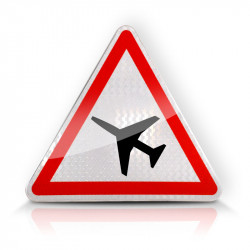 Panneau de danger traversée d'une aire de danger aérien A23 | WP Signalisation