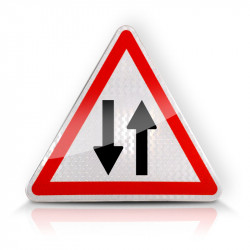 Panneau de danger circulation dans les deux sens A18 l WP Signalisation