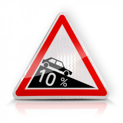 Panneau A16 - danger descente dangereuse  l WP Signalisation