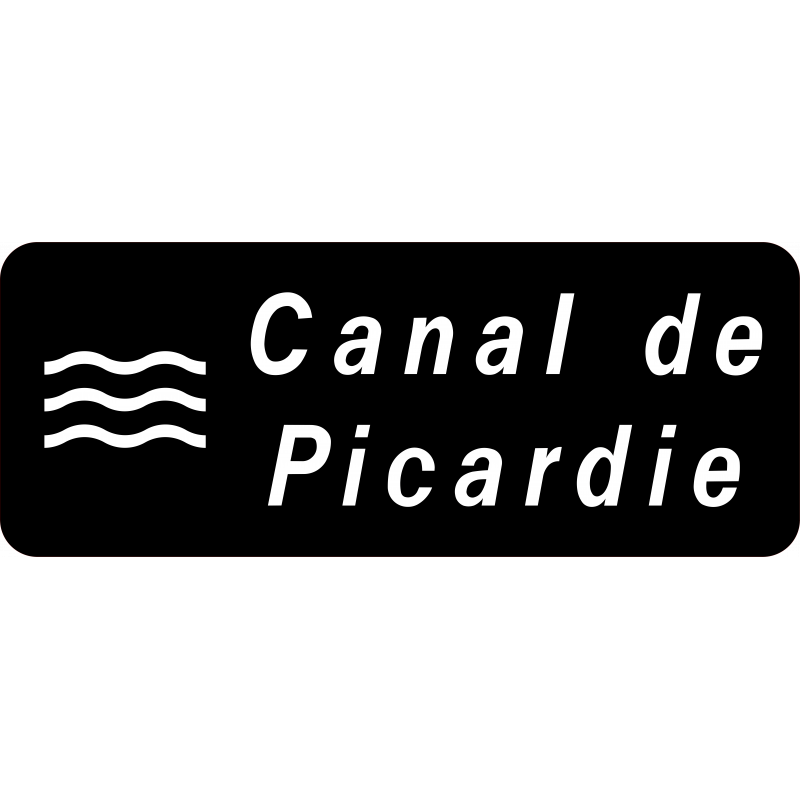 Panneau directionnel localisation d'un cours d'eau E32b