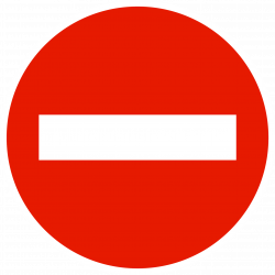 Panneau d'interdiction sens interdit à tout véhicule B1