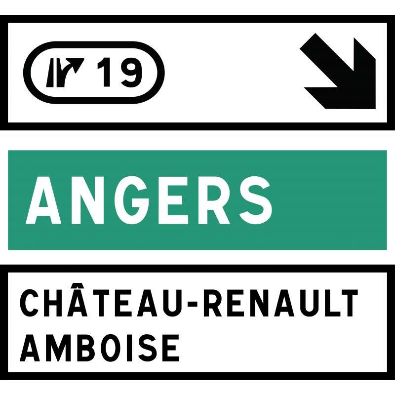 Panneau de avancée avancée de sortie numérotée D31d