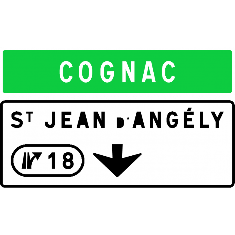 Panneau de avancée d'affectation de voies de sortie numérotée Da31a