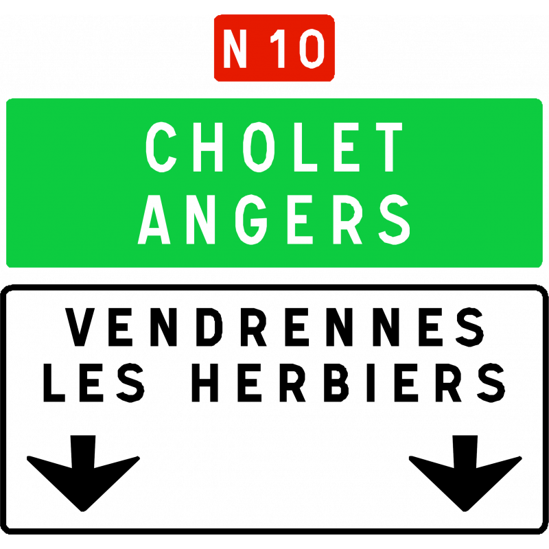 Panneau de avancée d'affectation de voies de sortie non numérotée Da31b