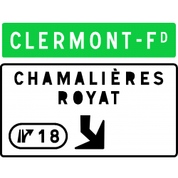 Panneau de avancée d'affectation de voies de sortie numérotée Da31d