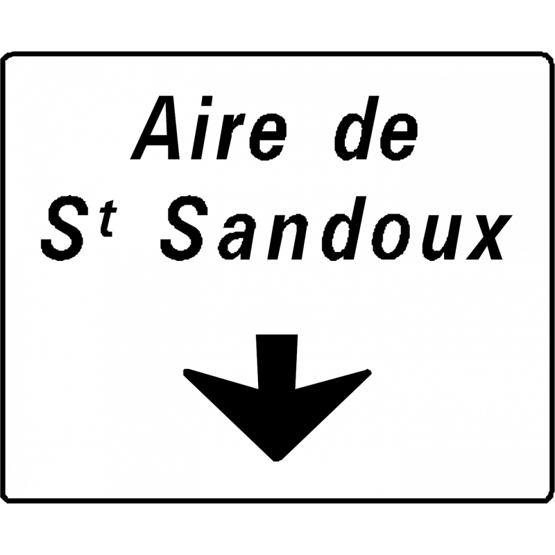 Panneau de avancée d'affectation de voie d'aire sur route Da32a