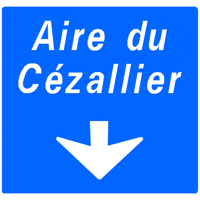 Panneau de avancée d'affectation de voie d'aire sur autoroute Da32b