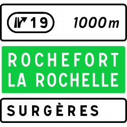 Panneau de présignalisation sortie numérotée D41a