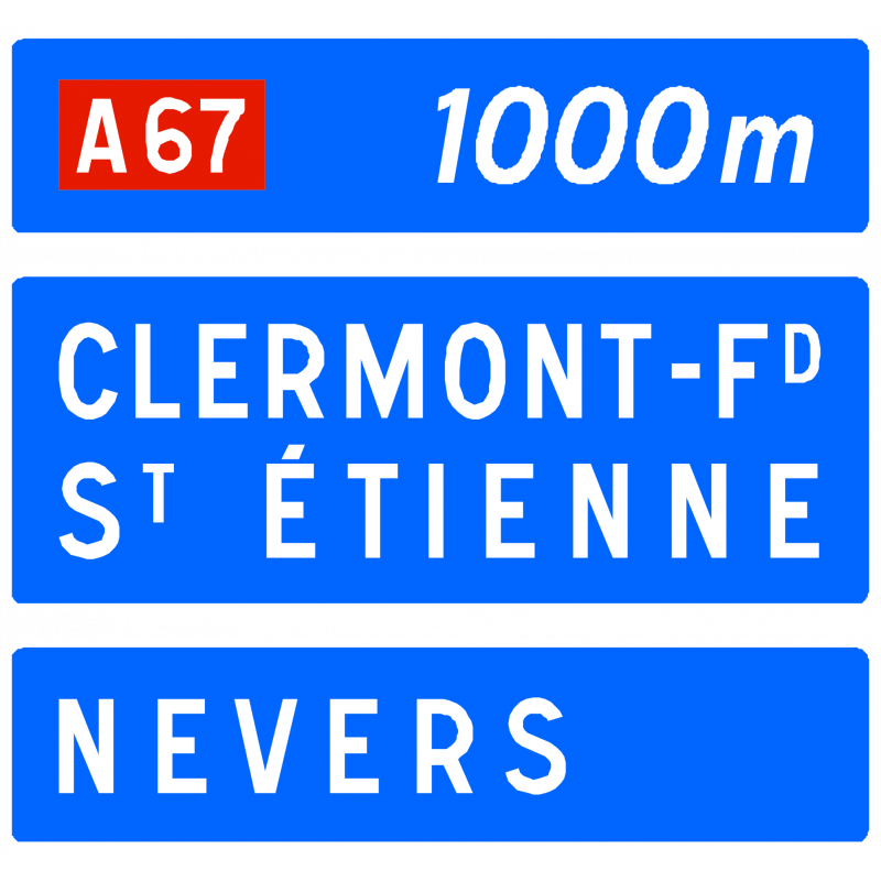 Panneau de présignalisation bifurcation autoroutière D41c