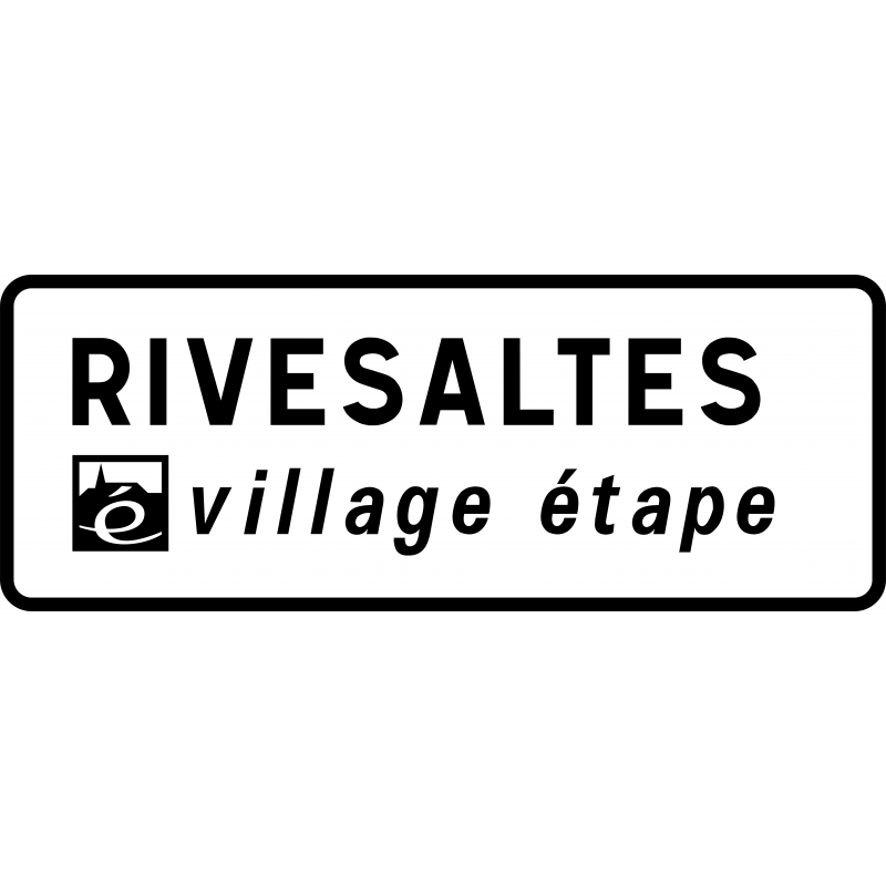 Panneau de présignalisation 20 km village étape D45