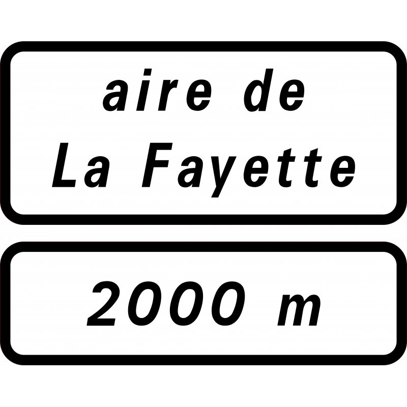 Panneau de présignalisationaire de service repos sur route à chaussées séparées D46b