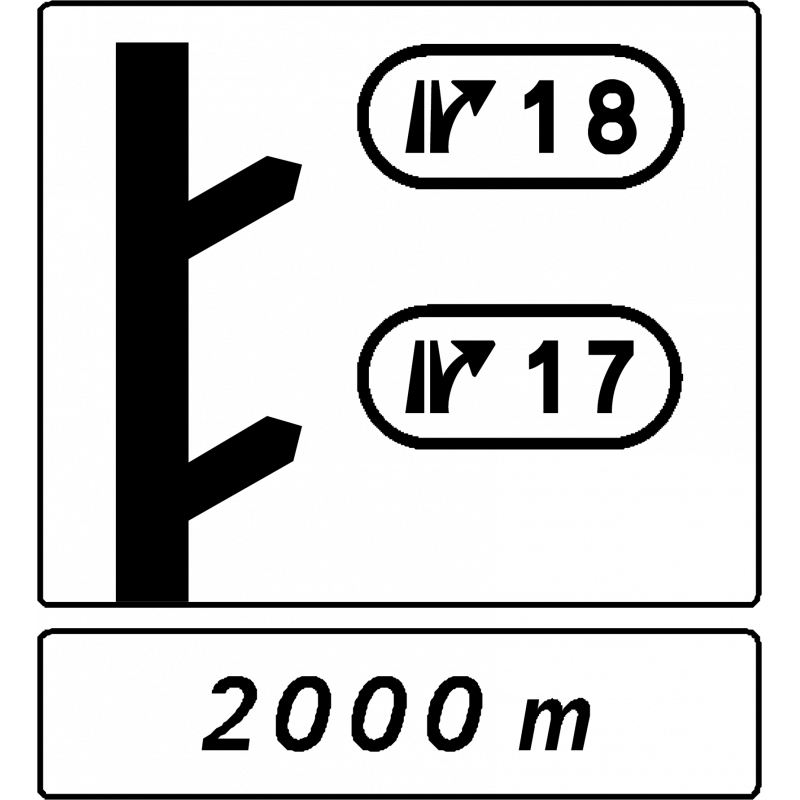 Panneau d'avertissement sorties rapprochées D51d
