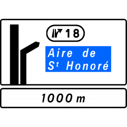 Panneau d’avertissement avec affectation de voies Da51br