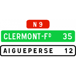 Panneau de confirmation courante utilisé sur route D61a