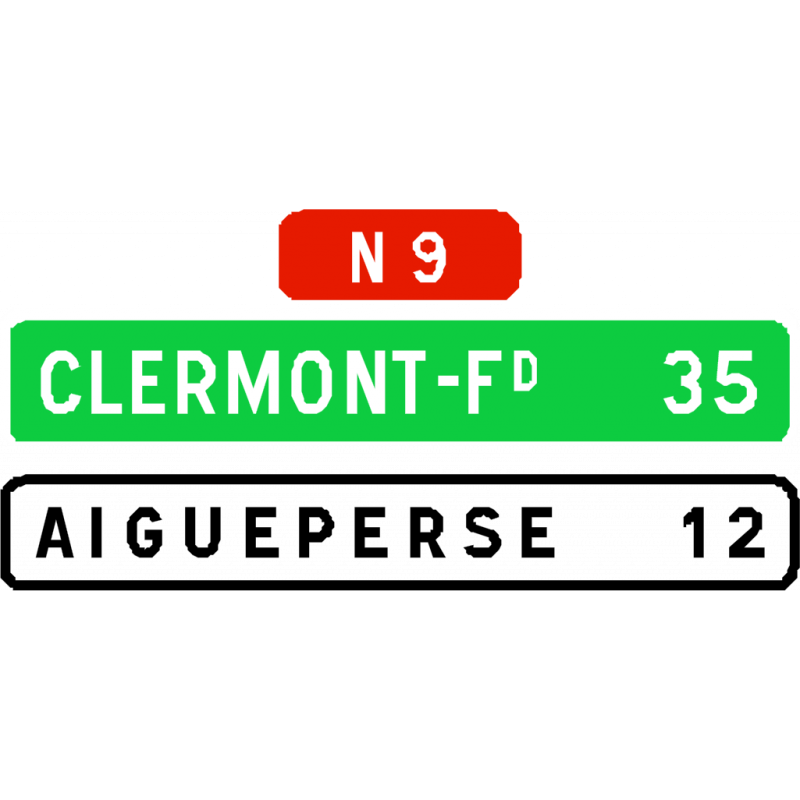 Panneau de confirmation courante utilisé sur route D61a