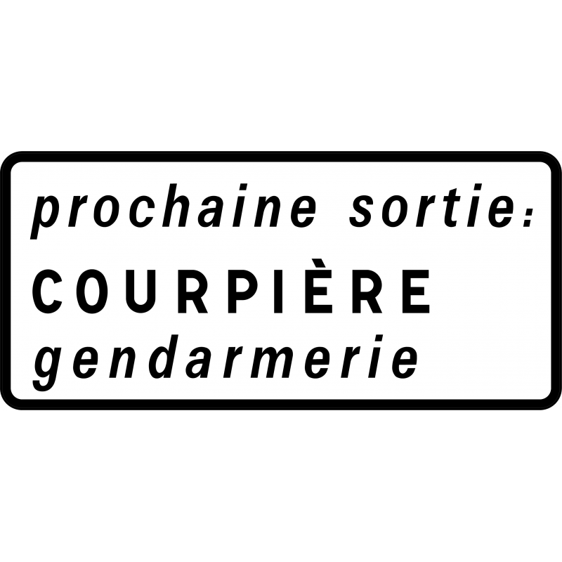 Panneau complémentaire de sortie D71