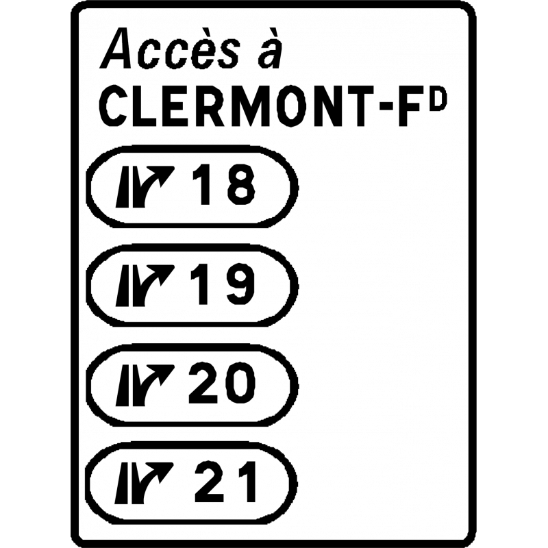 Panneau complémentaire de sortie D72