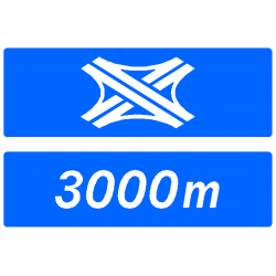 Panneau complémentaire de bifurcation D74b