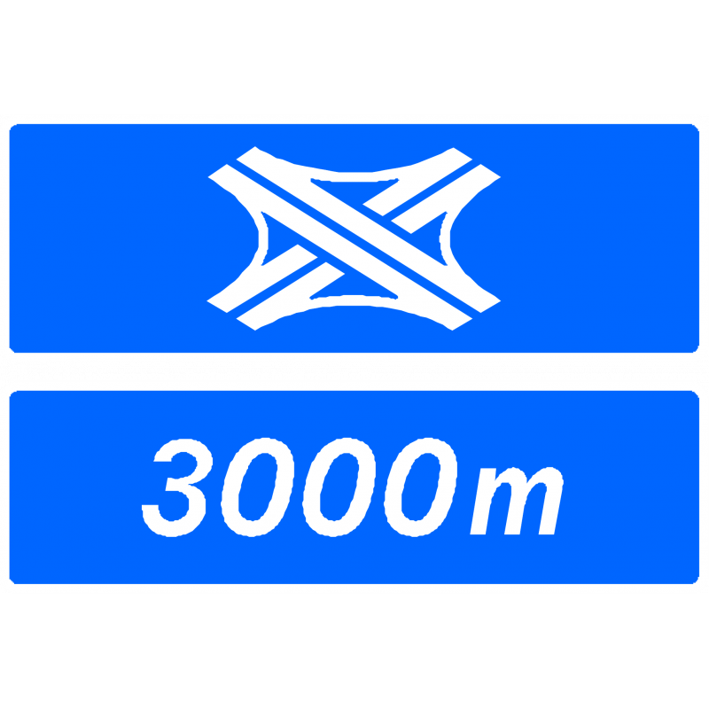 Panneau complémentaire de bifurcation D74b