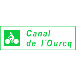 Panneau d’identification itinéraire cyclable Dv12