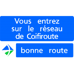 Panneau de localisation concession d'un réseau autoroutier E38