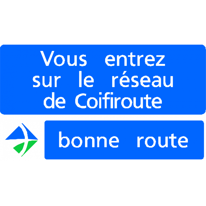 Panneau de localisation concession d'un réseau autoroutier E38