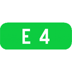 Cartouches à fond vert E41