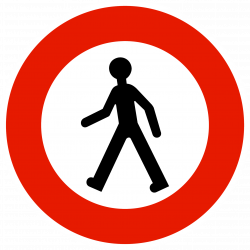 Panneau d'interdiction accès interdit aux piétons B9A | Panneau B9A | WP Signalisation