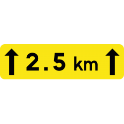 Panonceau indication d'étendue KM2
